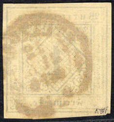 1 Kr schwarz a. altelfenbein, vollrandig rundgestpl. Luxus STUTTGART, ...