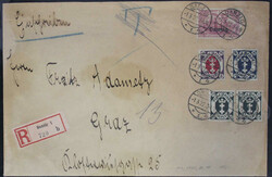 3 M Kleines Staatswappen m. ZuF Mi. 98, 77(2) u. 12a a. portoger. ...