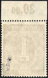 1 RM Ziffer, Netzaufdr., OR, postfr. Luxus m. einwandfreiem FA ...