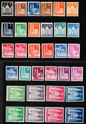1948 Bauten, eng gez., postfr. Luxus m. einwandfreiem FA Schlegel BPP ...
