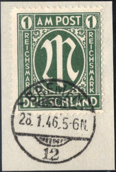 1 RM AM-Post dt. Druck auf Bedarfs-Briefstk. m. entspr. FB Hettler BPP