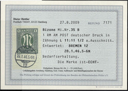 1 RM AM-Post dt. Druck auf Bedarfs-Briefstk. m. entspr. FB Hettler BPP