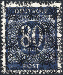 80 Pf Netzaufdruck, dpl. Aufdr., rundgestpl. Luxus, doppelt tiefst ...