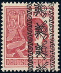 60 Pf Bandaufdruck, senkr. Aufdr., postfr. Luxus, tiefst gepr. ...