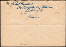 3 Pf AM-Post re.o.Ecke ohne BZN (übl. postalisch beschriftet) m. ZuF ...