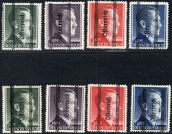 1945 Grazer Aufdruck in beiden Typen, postfr. Luxus, 7 Werte tiefst ...