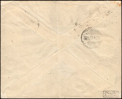 "DANZIG LANGFUHR b" a. schönem portoger. Mitläufer-R-Bf. m. 7 1/2+2 ...