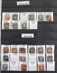 STEMPEL DATUMS-SAMMLUNG vom 20.02.1920 bis 13.07.1922, alles lesbare ...
