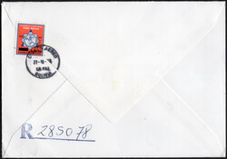 1986 Seoul ´88 numerierter Zinnfolien-Bl. a. gelaufenem R-FDC n. ...