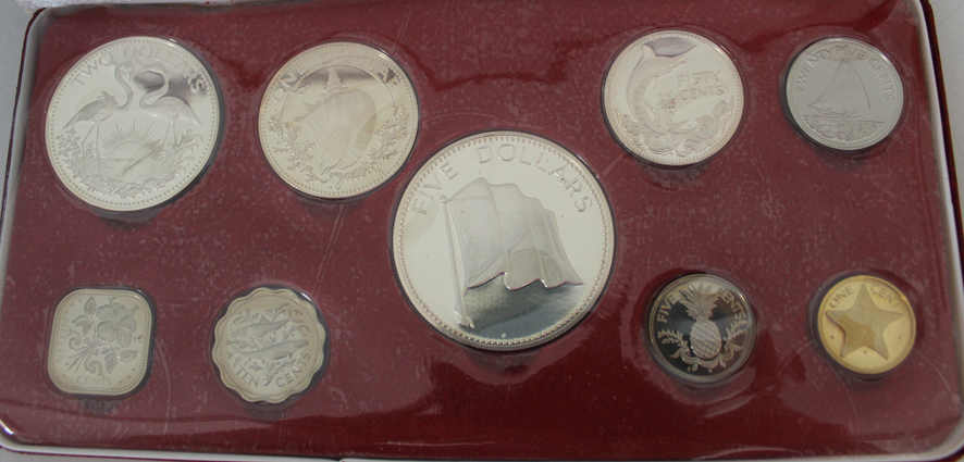 1969 KMS m. 4 Silbermünzen, Proof-Set in Orig'Etui m. ...