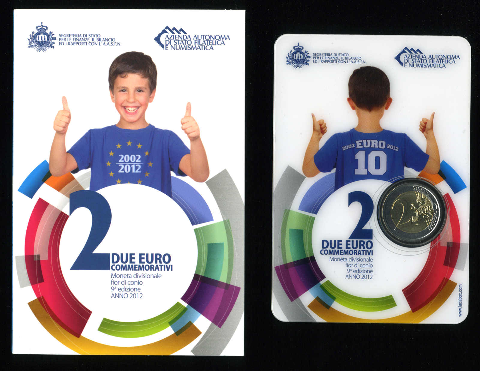 2 €uro 10 Jahre Eurobargeld, 2012 in Orig'KlappkarteAutomatically ...