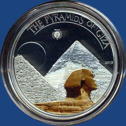 5 Dollar Antike Weltwunder "Pyramiden v. Gizeh", 2013 Sterlingsilber, ...