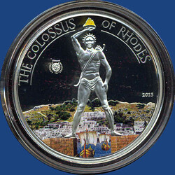 5 Dollar Antike Weltwunder "Colossus of Rhodes", 2013 Sterlingsilber, ...
