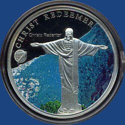 500 Togrog 7 Weltwunder "Christusstatue Rio", 2008 Sterlingsilber, ...