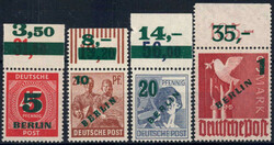 1949 Grünaufdruck einheitl. v. Oberrand, postfr. Luxus