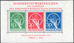 1949 Währungsgeschädigten-Bl., postfr. Luxus, tiefst gepr. u. ...