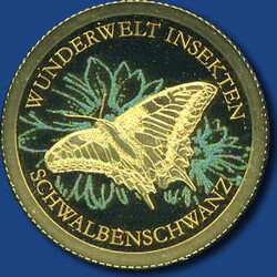 1500 Francs CFA Schwalbenschwanz, 2022 - 1/100 oz in ...
