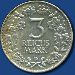 3 RM Rheinlandfeier, 1925 DAutomatically generated translation:3 RM ...