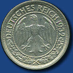 50 RPf Adler, 1932 E / selten!Automatically generated translation:50 ...
