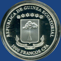 1000 Francs CFA 3D-Schmetterling "Graphium Policenes" ...