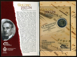 2 €uro Giacomo Puccini, 2014 in Orig'KlappkarteAutomatically ...