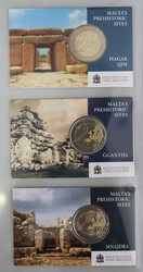 2016-18 3x 2 € Tempel: Hagar Qim, Mnajdra & Ggantija, je in Coincard