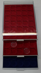 PROPHILA MÜNZBOXEN-"MIX": runde, flexible Einteilung m. 2 Stufen ...