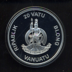 20 Vatu "Charlemagne", 2022 - 1 Silberunze in Slab  Automatically ...
