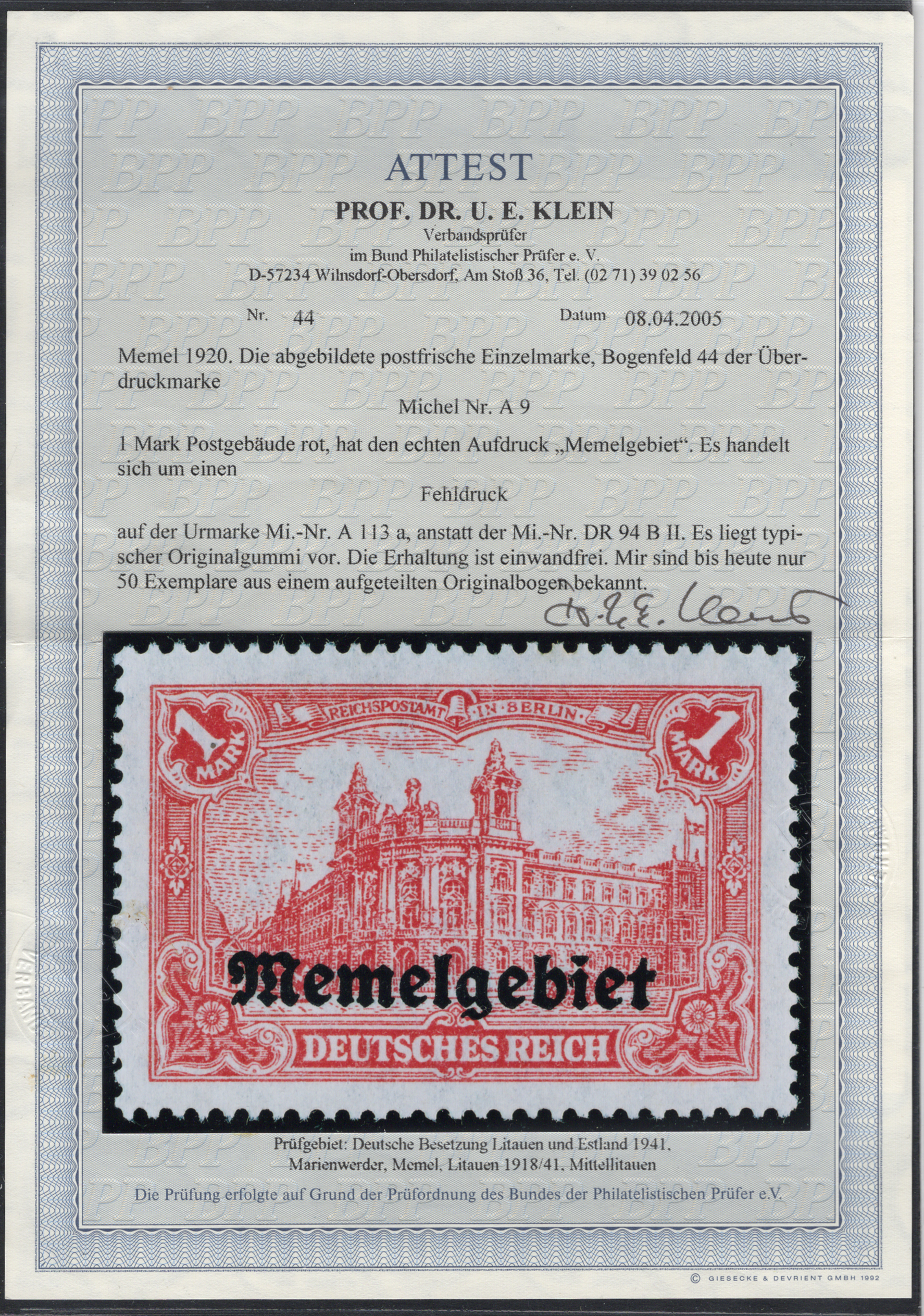 Image 1 for lot number 3075 for AAK Phila GmbH 89. Auction