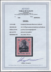80 Pf Germania-Aufdruck, nicht ausgegebener Wert, postfr. Luxus m. ...