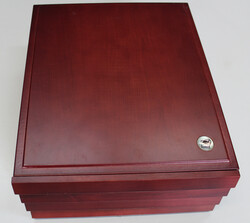 MAHAGONI-MÜNZBOXEN v. "Pro-Collect" (Leuchtturm-Äquvalent "Lignum") ...
