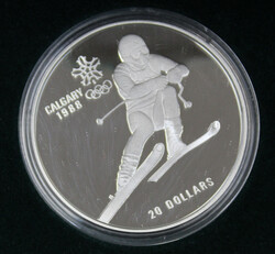1988 CALGARY: 12x 10 Dollar Olympische Spiele, 12 Silberunzen PP je ...