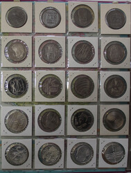 GEDENKMÜNZEN: 15x 5 & 5x 20 Franken überwiegend PP in ...