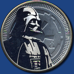 2 Dollar Star Wars / Darth Vader, 2017 / 1 Silberunze, leicht berieben