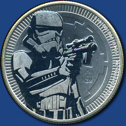 2 Dollar Star Wars / Stormtrooper, 2018 / 1 Silberunze, min. berieben
