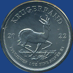 1 Krügerrand Silberunze, 2022 / Black-Ruthenium in ...