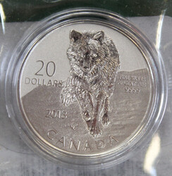 2011-2013: 5x 20 Dollar Weihnachten und "Wildlife" Wolf und Eisbär, ...