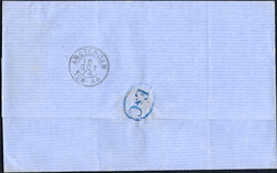 7 Kr gr. Schild waagr. Paar als MeF a. kpl. Faltbriefhülle v. Ffm. ...