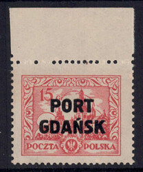 15 Gr lebh´karminrot v. Oberrand, postfr. Luxus