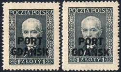 1 Zt schwarzgrau m. ca. 19 bzw. 16 Streifen, postfr. Luxus, tiefst ...