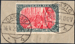 5 M grünschwarz/dkl´karmin als Vorläufer a. Luxus-Bfstck., tiefst ...