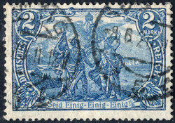 2 M dkl´kobaltblau als Vorläufer, rundgestpl. Luxus, gepr. Infla u. ...