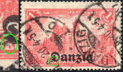 1 M rot m. Ur-PF "E geschlossen", rundgestpl. Pracht (oben 1 kurzer ...