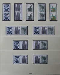 1948-1990 kpl. Lindner Falzlosvordruck in 2 schwarzen Ringbindern m. ...