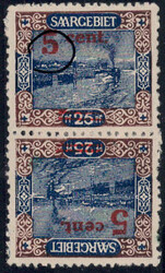 5 C Landschaftsbilder (II) im Kehrdruckpaar m. Aufdruckfehler "5 ...