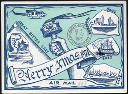 GREAT BITTER LAKE, 2 Belege 1972/73, schöne Motive vorderseitig, ...