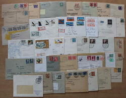 1945-1990 Lot m. 60 Bedarfs-und Sonderbelegen m. Schwarzaufdr., MeF, ...