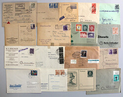 1945-1990 Slg. Briefe, 50 Bedarfs- u. Sonderbelege, dabei EF/MeF, ...