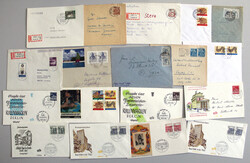 1945-1990 Slg. Briefe, 50 Bedarfs- u. Sonderbelege, dabei EF/MeF, ...