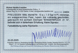 1/2 Sgr u. 6 Pf rotorange im waag. P., rundgestpl. Luxus, FB ...